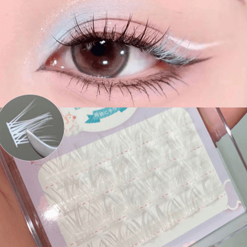 파스텔 컬러 고급 가닥 속눈썹