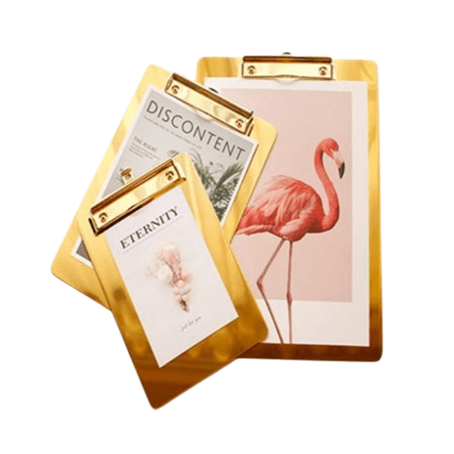 메탈 골드 클립보드 A4