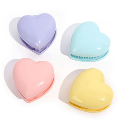 파스텔 하트 포켓 브러쉬