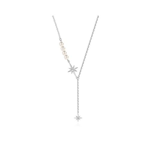 미니 트윙클 펄 드롭 목걸이