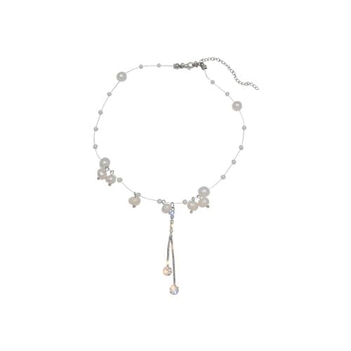 유니크 러플 원석 목걸이