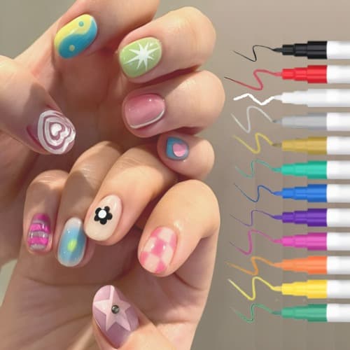 젤 네일 드로잉 펜 12종 셀프 캐릭터 아트 페디큐어 재료
