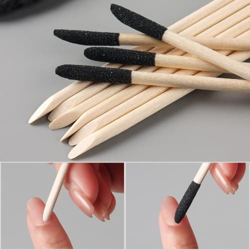 양면 샌딩 오렌지 우드스틱 큐티클 케어