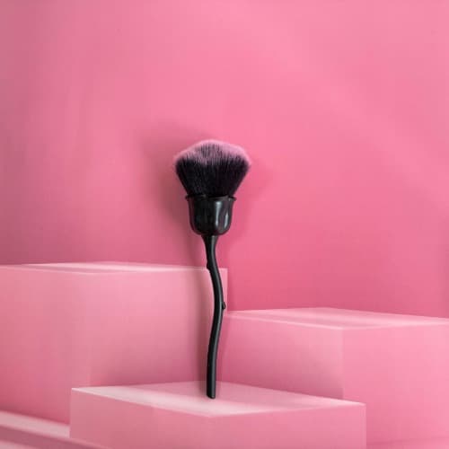 블랙 로즈 장미 네일 더스트브러쉬