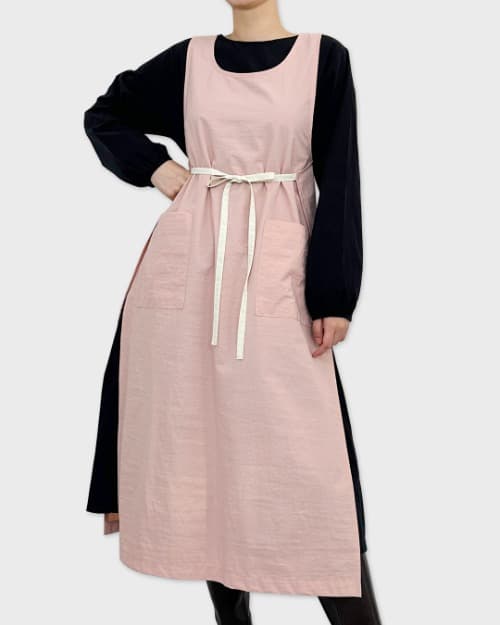 페더리 원피스 앞치마 [indie pink]