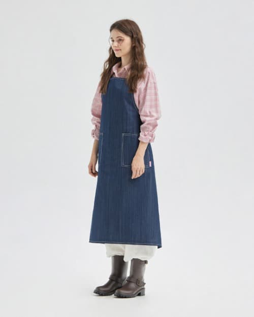 (UNISEX)데님 멜빵 베이직 DENIM SUSPENDER BASIC APRON