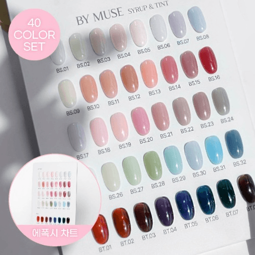 디젤 바이뮤즈 컬러 젤 40종 세트 + 아크릴 차트 + 링 차트