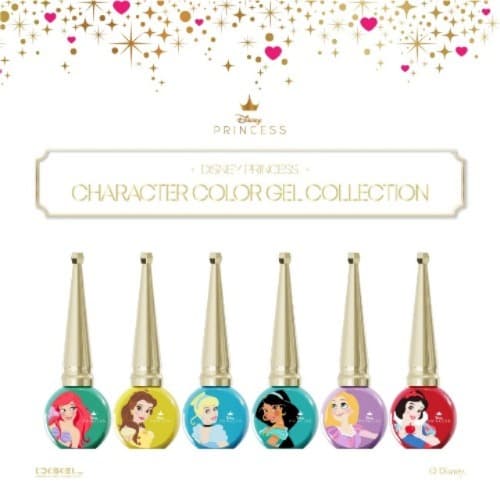 디젤 디즈니 프린세스 캐릭터 컬러 젤 컬렉션 6종 세트 + 종이 차트