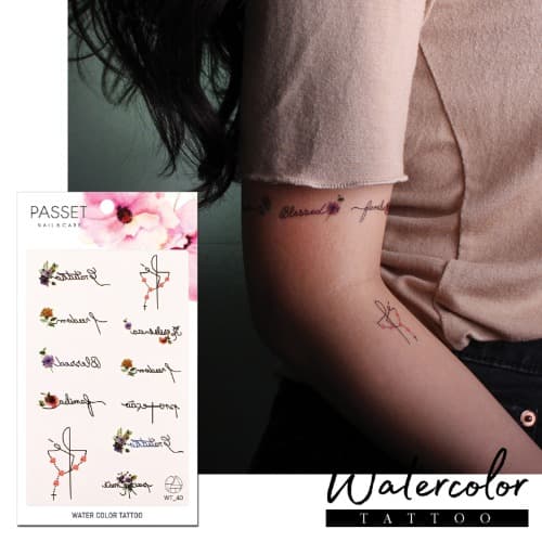 파셋 수채화 타투 스티커 WT40